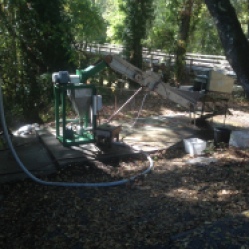 Cleaning and pulverizing apples at The Apple Farm in Philo, CA